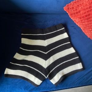 Knitted Stripped Shorts
